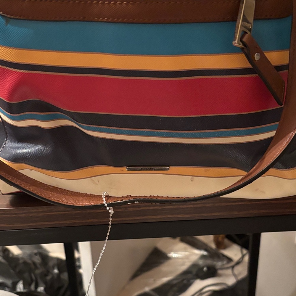 Chaps Multicolor Striped Shoulder Bag